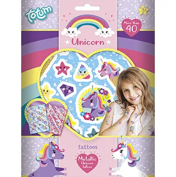 Odstranitelné tetování Metalické tetování Jednorožec