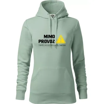 Dámská mikina Mimo provoz - trpělivost byla zlomena - Mikina dámská Cape s kapucí - XS ( Sage )