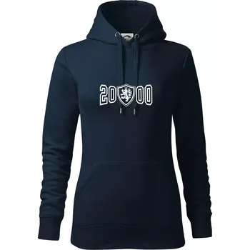 Dámská mikina Narozeninový motiv - znak - 2000 - Mikina dámská Cape s kapucí - XL ( Námořní modrá (velmi tmavá - téměř černá) )