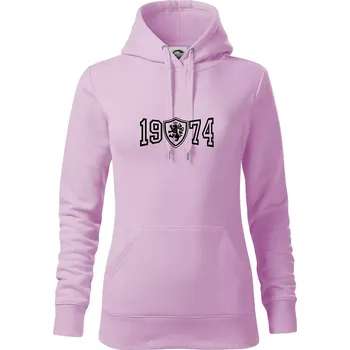 Dámská mikina Narozeninový motiv - znak - 1974 - Mikina dámská Cape s kapucí - L ( Orchid )