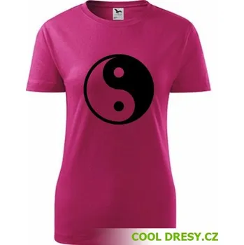 Dámské oblečení Dámské tričko Jing & Jang - Barva: purpurová, Velikost XXL