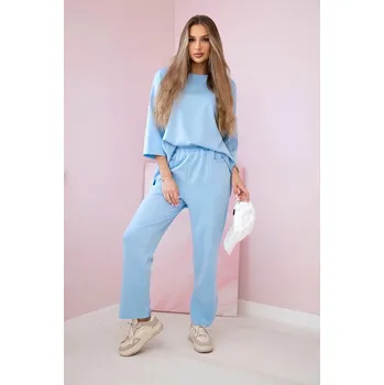 Viskózová tepláková souprava model 19181 světle modrá