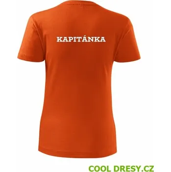 Dámské tričko Tričko kapitánka dámské - Barva: oranžová, Velikost XL