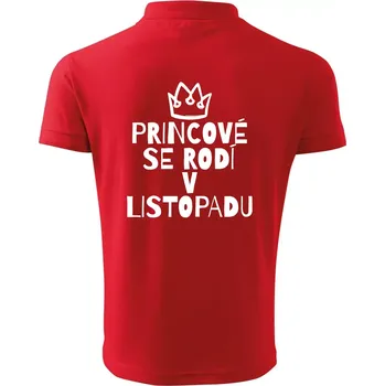 Pánská košile Princové se rodí v listopadu - Polokošile pánská Pique Polo 203 - 5XL ( Červená )