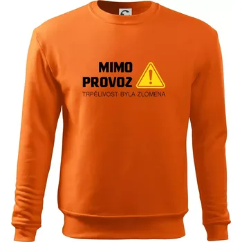 Pánská mikina Mimo provoz - trpělivost byla zlomena - Mikina Essential pánská - S ( Oranžová )