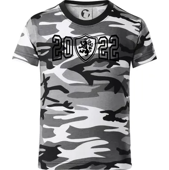 Chlapecké tričko Narozeninový motiv - znak - 2022 - Dětské maskáčové triko - 146 cm/10 let ( Šedý maskáč )