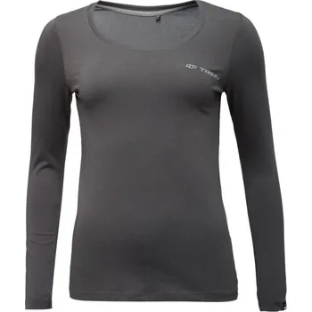 Dámské tričko Dámské tričko s dlouhým rukávem TRIMM BRAVE LADY XXL Tmavě šedá, Bílá