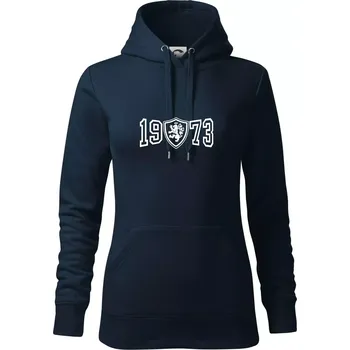 Dámská mikina Narozeninový motiv - znak - 1973 - Mikina dámská Cape s kapucí - XS ( Námořní modrá (velmi tmavá - téměř černá) )