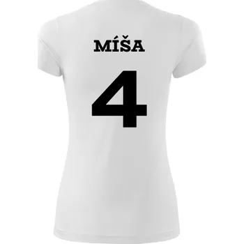 Běžecké oblečení Dámský běžecký dres se jménem - Barva: bílá, Velikost L