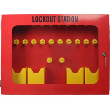 Visací zámek Lockey Uzamykatelná stanice na visací zámky LOCKOUT TAGOUT Barva: Červená