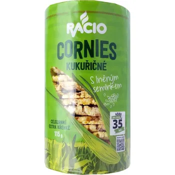 Trvanlivě pečivo RACIO Cornies se lněným semínkem (12 ks)
