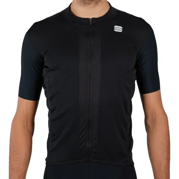 cyklistický dres Pánský cyklistický dres s krátkým rukávem SPORTFUL-Strike short sleeve jersey, black/white Mix XXL