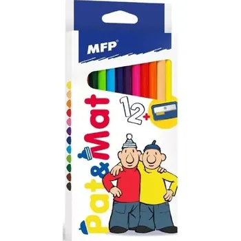 Pastelka Pastelky triangular s ořezávátkem Pat a Mat - 12 ks - MFP Paper