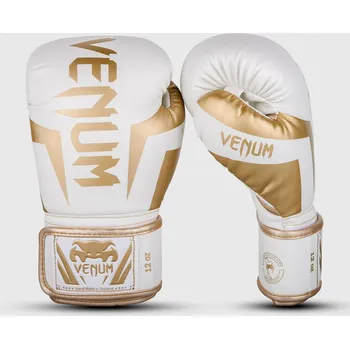 Boxerské rukavice Boxerské rukavice Venum Elite - White/Gold Velikost: 16oz