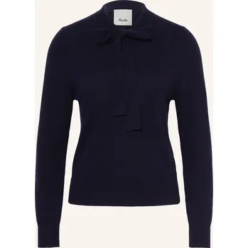 Dámský svetr Allude Dámský Svetr S Vázáním A Kašmírem, tmavě modrá, 40