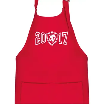 Kuchyňská zástěra Narozeninový motiv - znak - 2017 - Dětská zástěra na vaření - Univerzální velikost ( Červená )