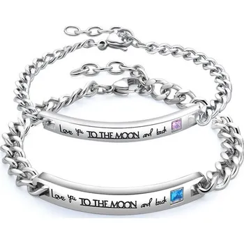 Náramek Pružné náramky pro dva s magnetickými kuličkami LGBT Titan Jewerly CB-118