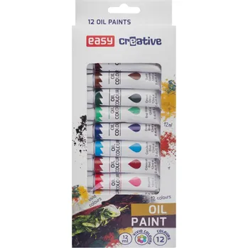 Výtvarná barva Easy Creative Olejové barvy, sada 12 barev