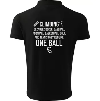 Pánská košile Climbing beacause one ball - Polokošile pánská Pique Polo 203 - 2XL ( Černá )