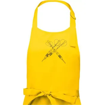 Kuchyňská zástěra Šipky kresba - Dámská zástěra na vaření - Univerzální velikost ( Žlutá )