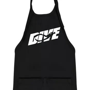 Kuchyňská zástěra Freediving - Dive - Dětská zástěra na vaření - Univerzální velikost ( Černá )