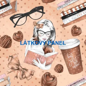 Panel bavlna - ČTENÁŘKA-144-38 Velikost: 20x20cm