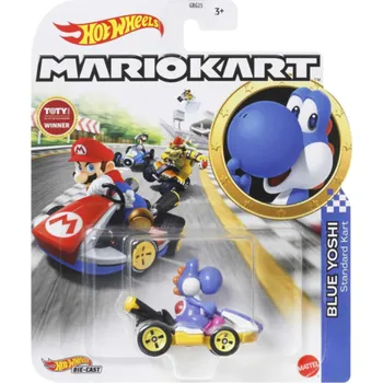 auto na autodráhu Hot Wheels Mario Kart Die Cast Blue Yoshi
