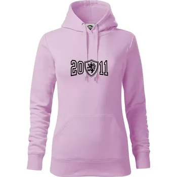 Dámská mikina Narozeninový motiv - znak - 2011 - Mikina dámská Cape s kapucí - XS ( Orchid )