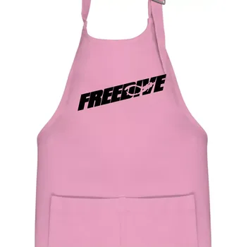 Kuchyňská zástěra Freedive - nápis s potápěčem - Dětská zástěra na vaření - Univerzální velikost ( Růžová )