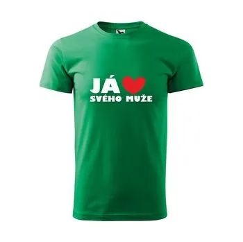 Pánské tričko Tričko s potiskem Já miluju svého muže: zelené 2XL