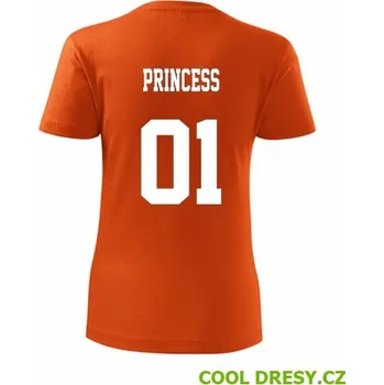 Dámské tričko Dámské tričko princess - Barva: oranžová, Velikost M