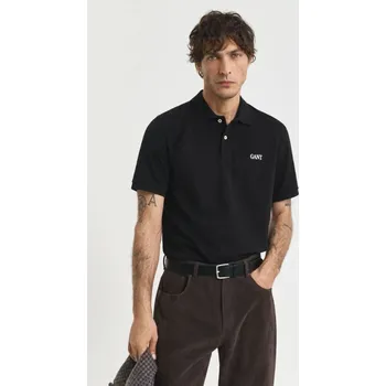 Pánská košile POLOKOŠILE GANT SMALL GRAPHIC SS POLO BLACK