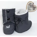 ESITO (handmade) Softshellové capáčky Angor - 0 ( 2 - 5 měsíců ) / šedá / stříbrná - 3 - délka stélky: 13 cm šedá / stříbrná