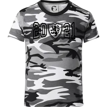 Chlapecké tričko Narozeninový motiv - znak - 2021 - Dětské maskáčové triko - 122 cm/6 let ( Šedý maskáč )