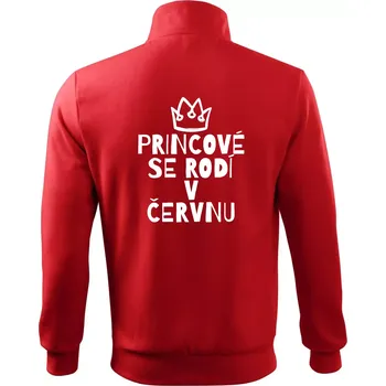 Pánská mikina Princové se rodí v červnu - Mikina bez kapuce Adventure - M ( Červená )