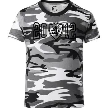 Chlapecké tričko Narozeninový motiv - znak - 2012 - Dětské maskáčové triko - 134 cm/8 let ( Šedý maskáč )