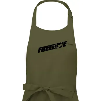 Kuchyňská zástěra Freedive - nápis s potápěčem - Pánská zástěra na vaření - Univerzální velikost ( Khaki )