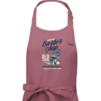 Kuchyňská zástěra Downtown Barbershop - Pánská zástěra na vaření - Univerzální velikost ( Starorůžová )