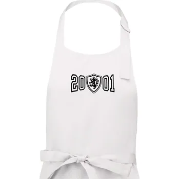 Kuchyňská zástěra Narozeninový motiv - znak - 2001 - Pánská zástěra na vaření - Univerzální velikost ( Bílá )