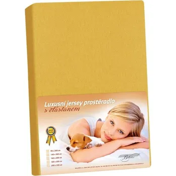 Prostěradlo Jersey LUX Hořčicová BX1001369 - 140x200 cm