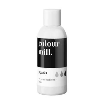 Potravinářské barvivo Olejová barva 100ml vysoce koncentrovaná černá colour mill