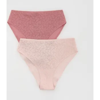 Dámské oblečení Reserved - Krajkové kalhotky 2&nbsp;pack - pastelově růžová - 443EZ-03X - 443EZ-03X-M