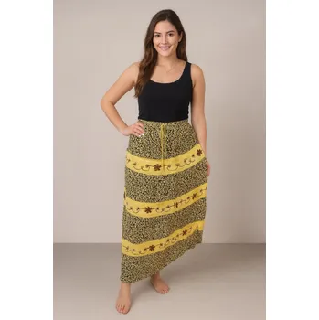 Dámská sukně Sukně dlouhá MIX-žluto-černá