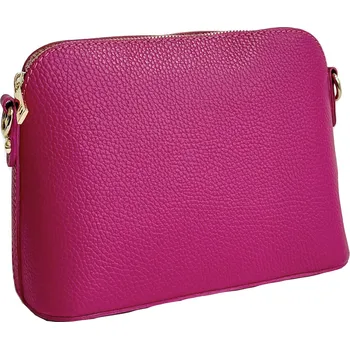 Kabelka Dámská kožená kabelka crossbody 5232 fuxia, MAXFLY