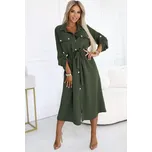 Numoco dámské šaty 531-5 khaki univerzální (univerzální)