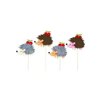 Zahradní dekorace Zápich ježek s jablíčkem 8 cm