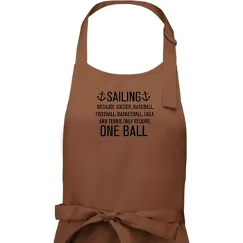 Kuchyňská zástěra Sailing beacause one ball - Dámská zástěra na vaření - Univerzální velikost ( Kakaová )