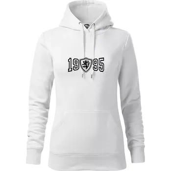 Dámská mikina Narozeninový motiv - znak - 1995 - Mikina dámská Cape s kapucí - XS ( Bílá )