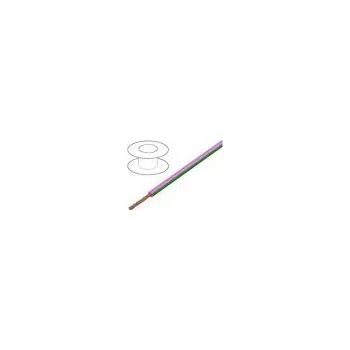 elektrický kabel BQ CABLE Wire H05V-K,LgY stranded Cu 1mm2 PVC pink-green 300V,500V