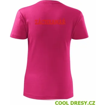 Dámské tričko Dámské tričko Záchranář - Barva: purpurová, Velikost L